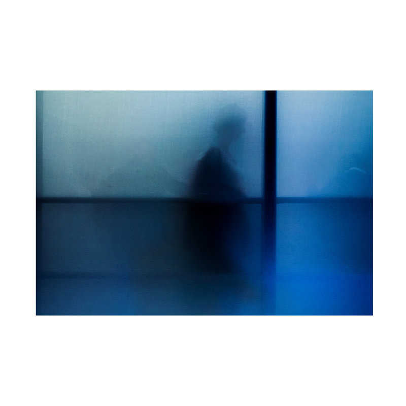 Art sur toile bleu Rouleau Carlo Tonti, H 12 po x l 19 po