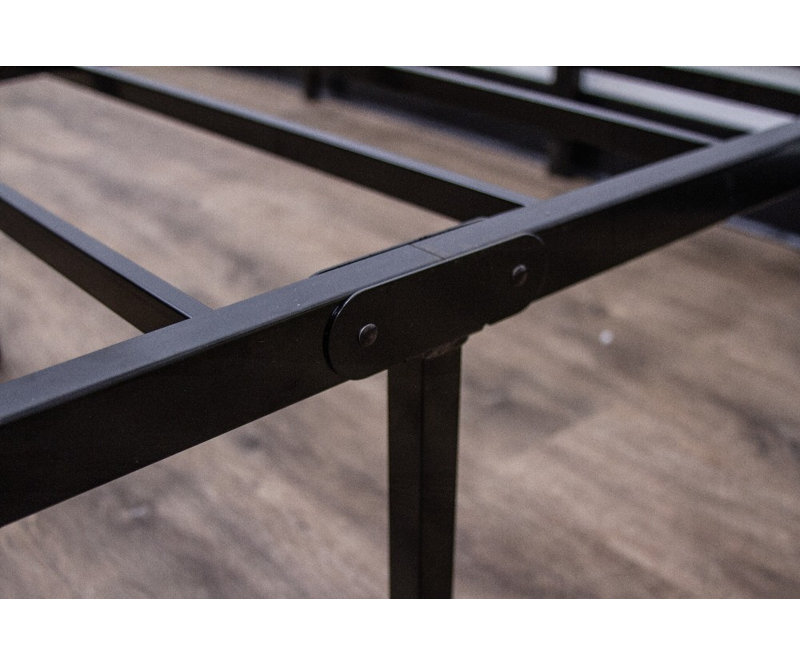 Sommier plateforme simple en acier moderne noir TG - pas besoin de sommier, robuste et robuste Durable, Très grand simple