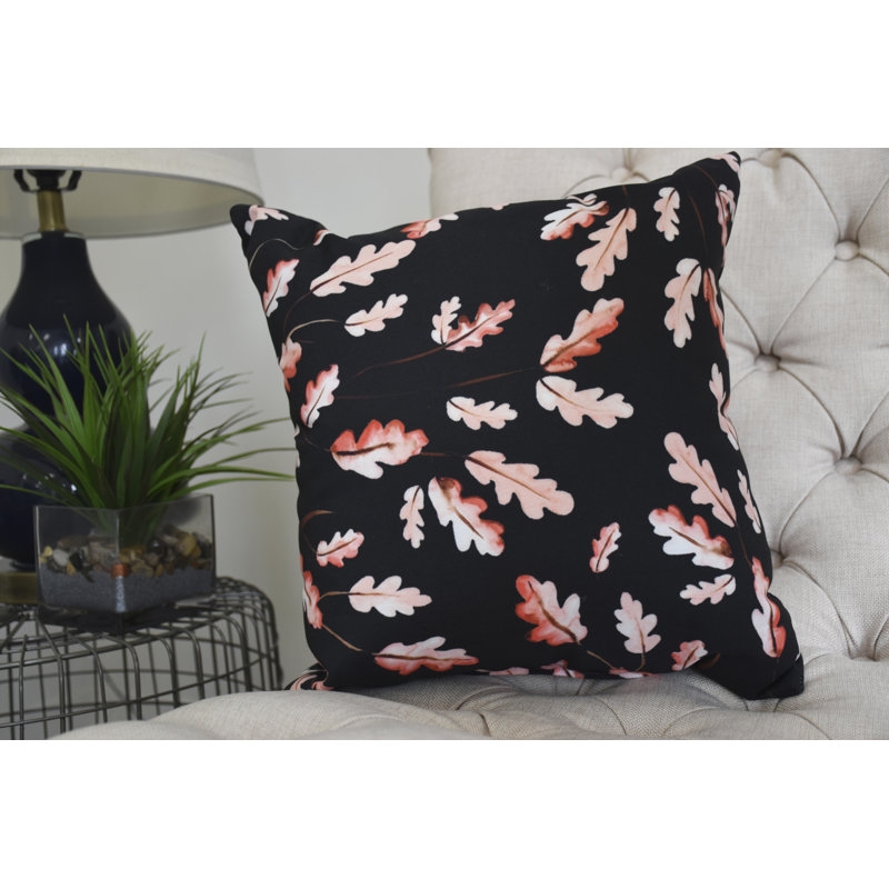 Housse et insert de coussin carré Harvest, Noir, 16 po x 1 po