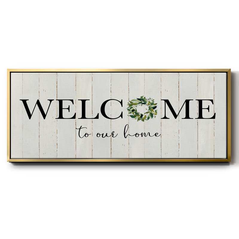 Welcome to Our Home - Toile encadrée, H 20 po x l 50 po