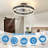 19.7 inch Low Profile Matte Black Dimmable LED Ceiling Fan Light with Remote Control for Dinning Room and Bedroom-1709896933