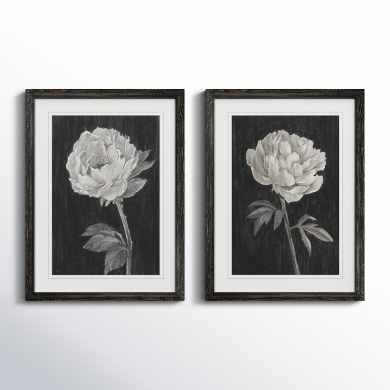 Blanc, H 24 po x l 18 po x P 1,25 po, Cadre ébène