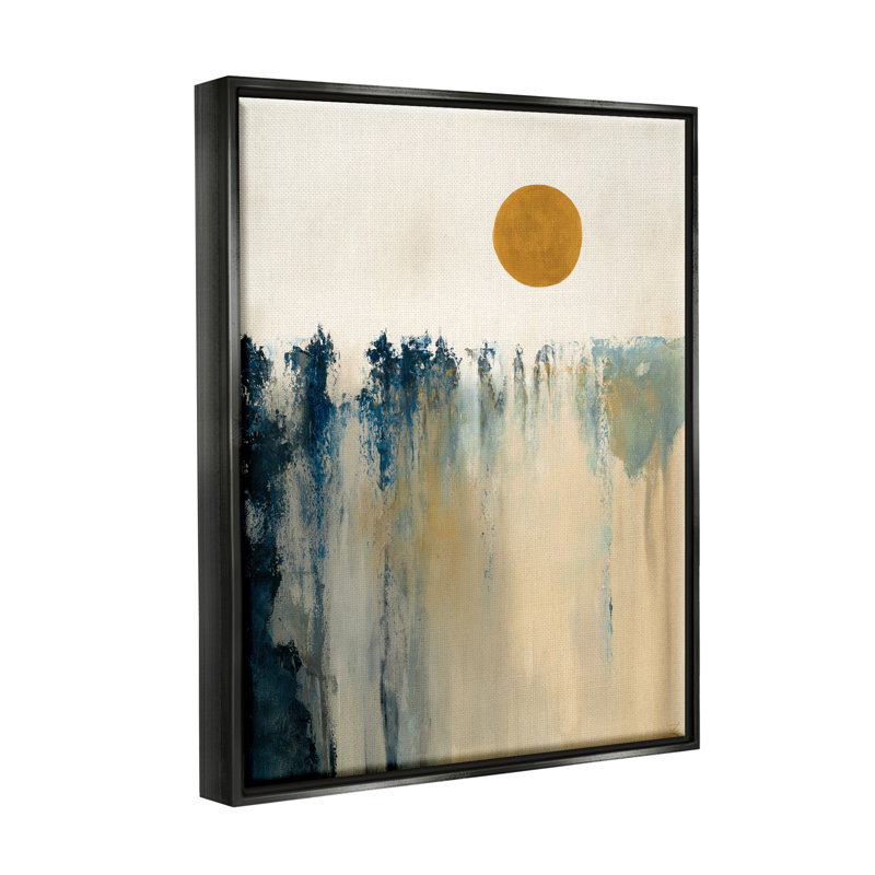 «Abstract Daytime Sun Landscape Fluid Shapes Design», art mural sur toile par Dina D''argo, H 31 po x l 25 po x P 1,7 po