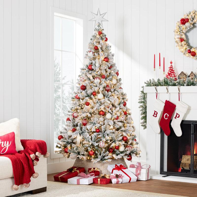 6ft Pre-lit Artificial Christmas Tree, 7.5'