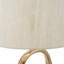 D14x28,5 "Lampe de table ovale en métal découpé, abat-jour en lin crème, costume pour chambre à coucher