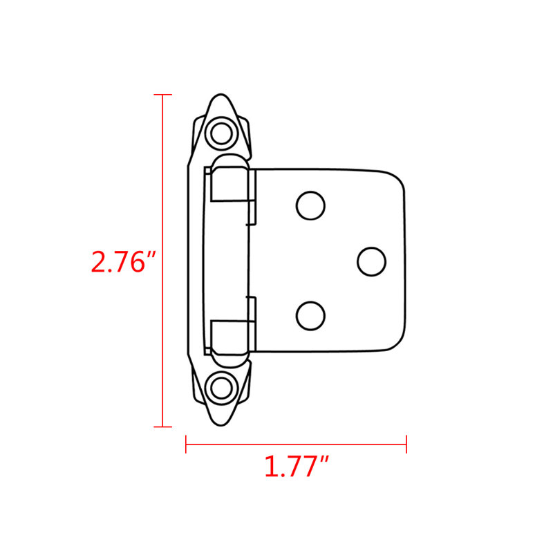 Armoire à charnière à fermeture automatique en nickel satiné (ensemble de 2), Nickel satiné