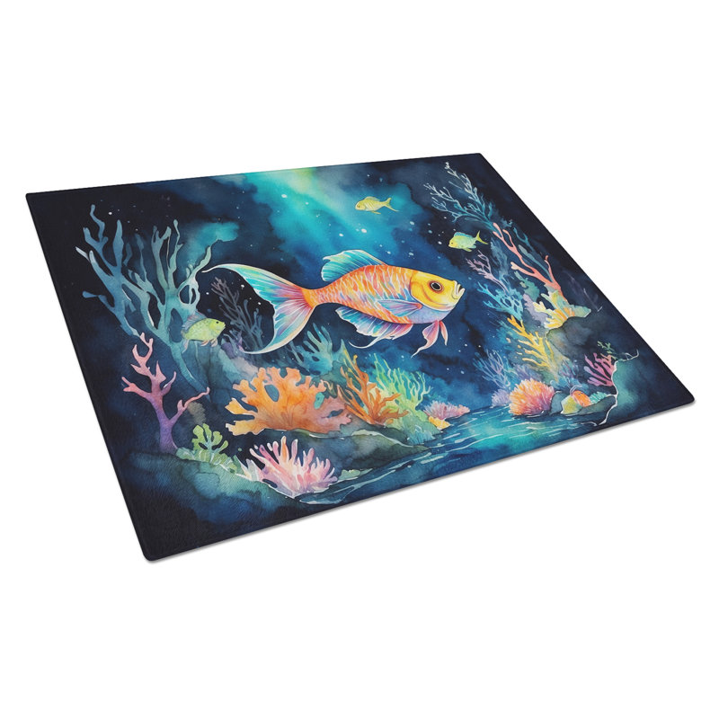 Bioluminescent Fish Glass Cutting Board