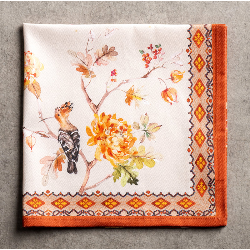 Kelim Cotton Square Napkin, Cream