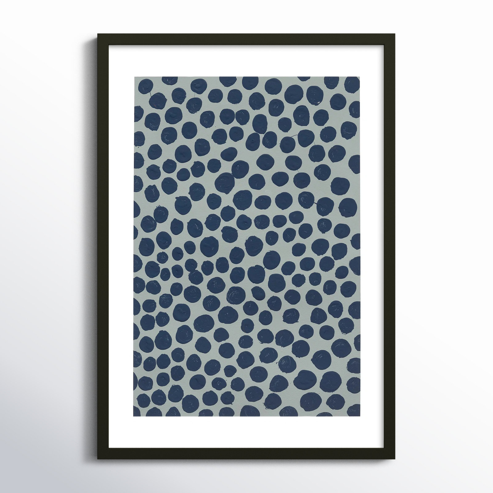 Blackberry On Gray by Michela Sorrentino, Black, 38" H x 26.5" W x 1.25" D