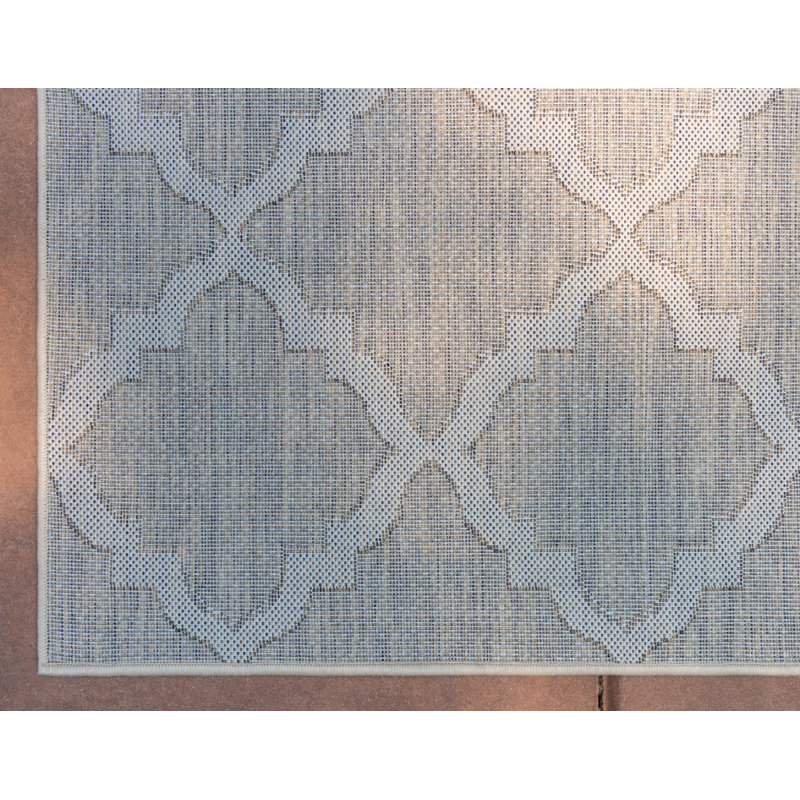 Geraldine Beige/Brown Indoor/Outdoor Area Rug, Runner 2'2" x 6'1"