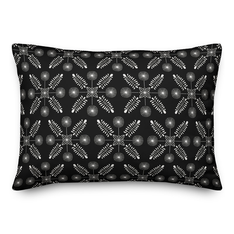 Coussin extérieur Meadow, H 14 po x l 20 po, Noir