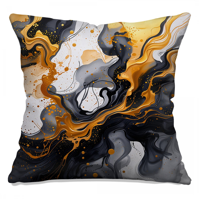 Abstract Throw Pillow, Art Double Sided Pillows, 14 x 14 inches