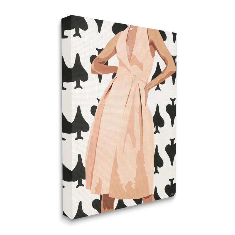Motif de mode féminine par-dessus la bêche par Beth Ann Lawson - impression, Toile tendue, H 48 po x l 36 po