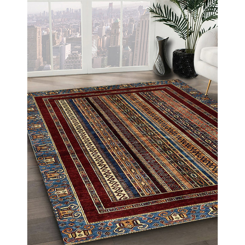 Tapis abstrait moderne 666, Carré 6 pi