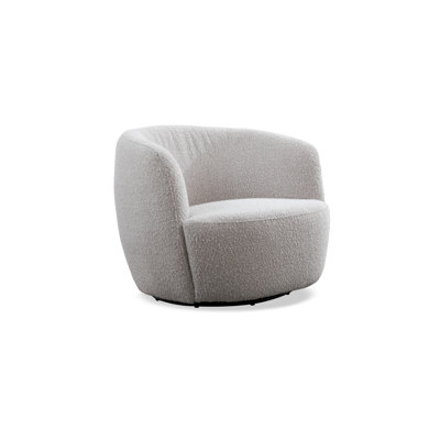 Andrean Upholstered Swivel Barrel Chair