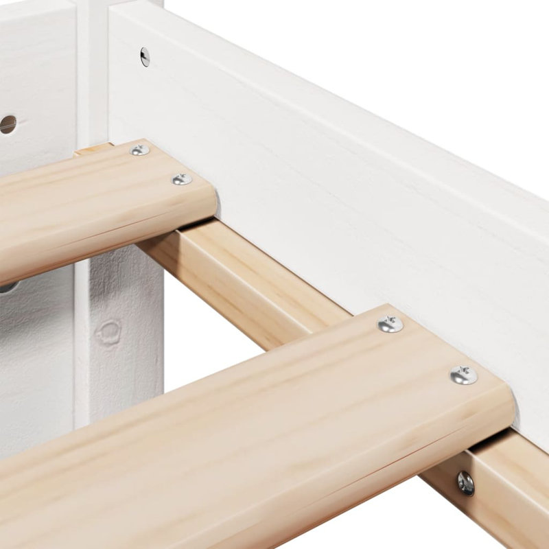 Bed Frame With Headboard Without Mattress, Small Single (2'6), White