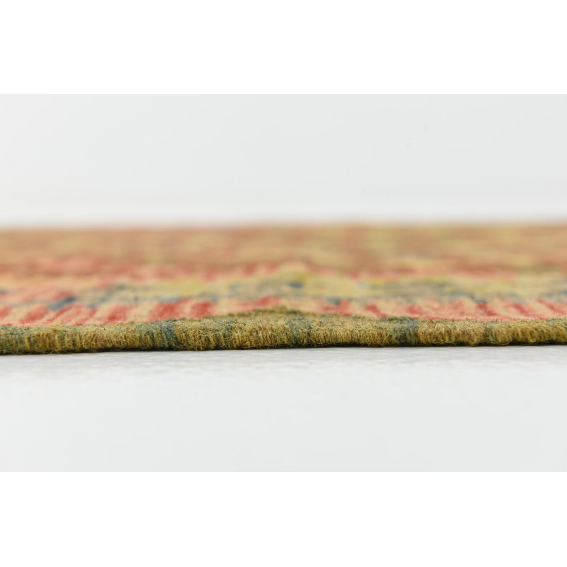 Tapis de zone en laine 3 pi 3 po x 6 pi 3 po one-of-kind à la main noué la brown Doorfield