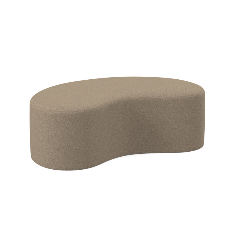 Balance Upholstered Ottoman, Elise Flax 100% Polyester