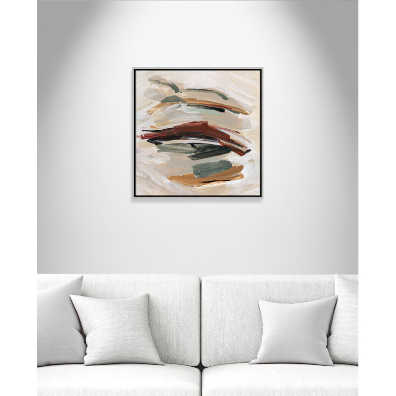 Carmina Spring Shadows by Susan Jill - Floater Frame Painting on Canvas, Silver , 25.5" H x 25.5" W