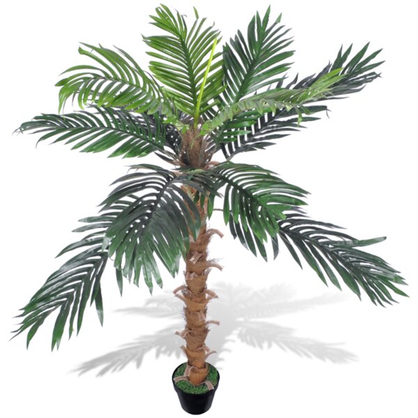 Beachcrest Home Artificial Plant Coconut Palm Tree with Pot 55 ...