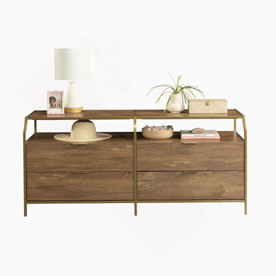 Commode avec tablette ouverte et quatre tiroirs