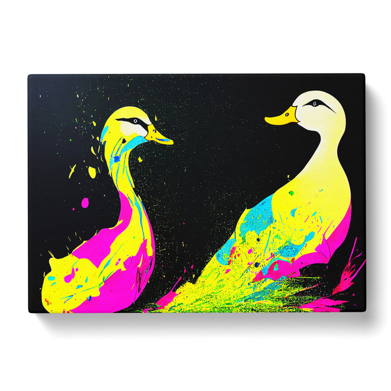 Duck Splash Abstract - Wrapped Canvas, 40cm H x 60cm W