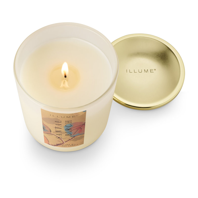 Bougie en verre ILLUME, Brown Woodsy