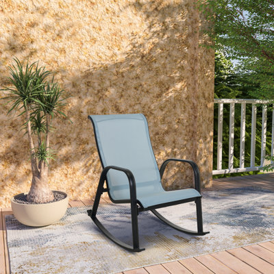 Chaise berçante d'extérieur en métal Zimora