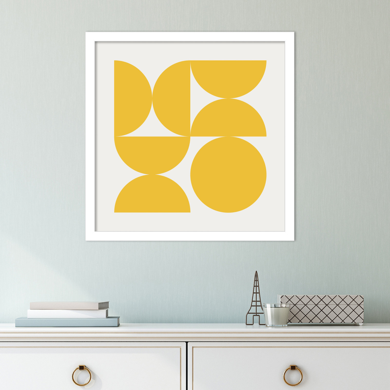 White, 17" H x 17" W x 1" D
