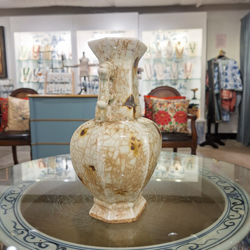 Vase en porcelaine Crackle Glaze
