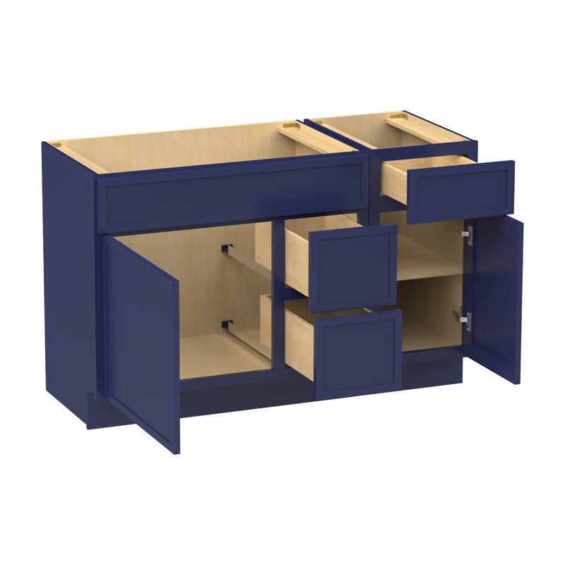 Base de meuble-lavabo simple 51 po seulement, Bleu