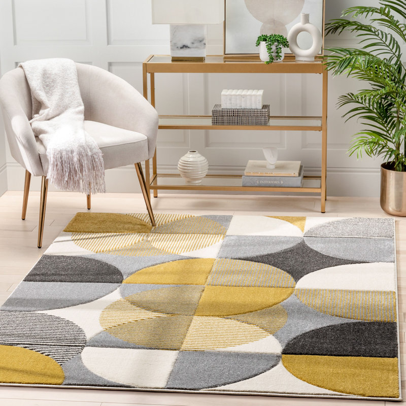 Astrid Geometric Synthetic Area Rug, Rectangle 160 x 220 cm