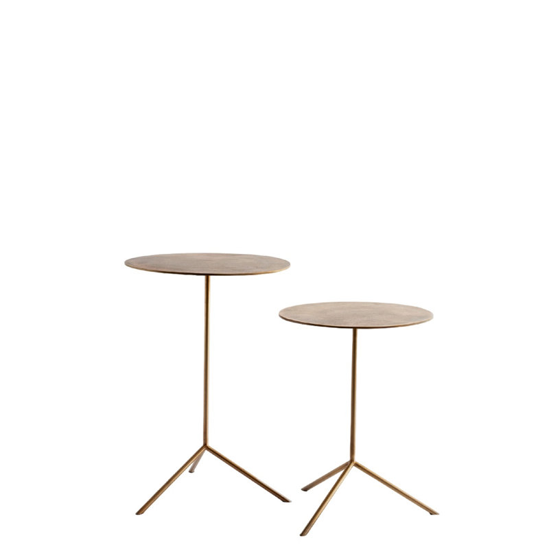 Alesha 2 Piece Nesting Tables, Brass