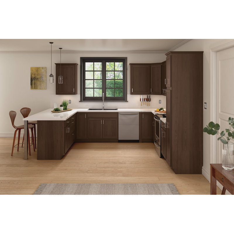 Dwelling Foundations Claredon Door Sample, Toasted Spice, Hickory