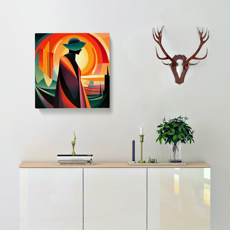 Sunset Expressionism No.1 - No Frame Print, 35cm H x 35cm W x 3cm D