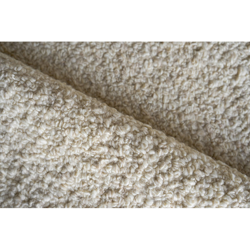 Ferretti Wool Area Rug in Ivory/Silver, Rectangle 6' x 9'