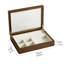 Boîte à bijoux en bois avec design Magnolia - Organisateur de rangement élégant pour boucles d'oreilles, bracelets, colliers - Cadeau spacieux