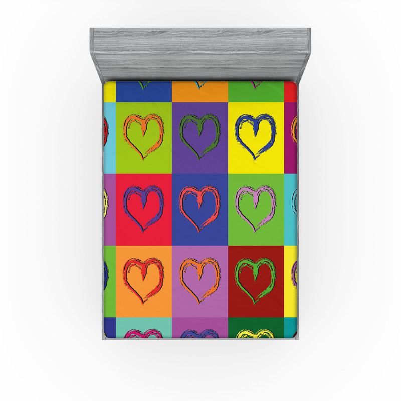 Multicolore Ambesonne, California King Fitted Sheet