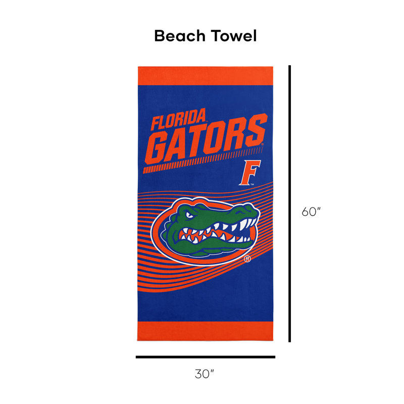 Serviette de plage 30 po x 60 po NCAA Florida Gators