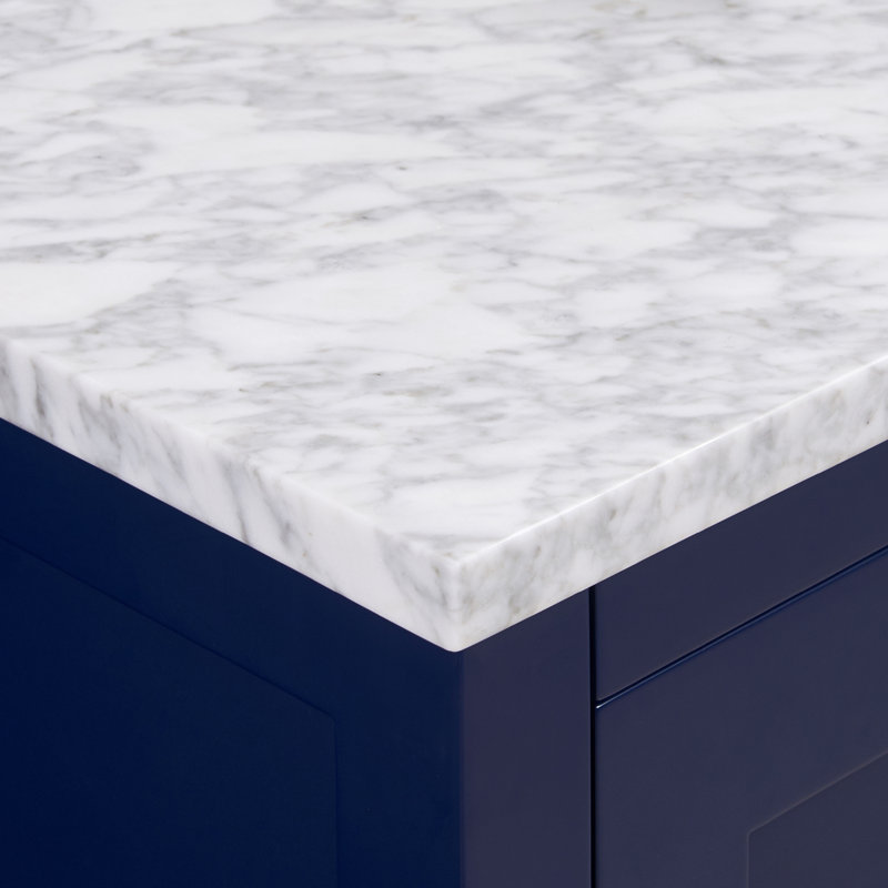 Altair 49 in. Carrara Marble Vanity Top with Ceramic Sink