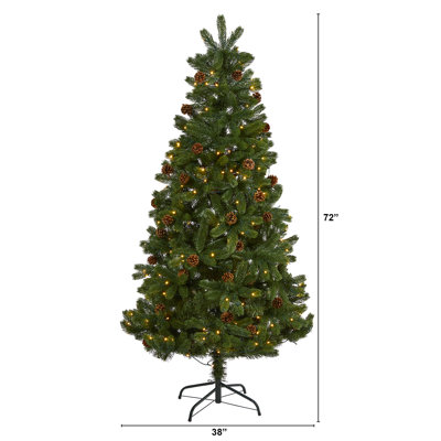 Lighted Artificial Spruce Christmas Tree