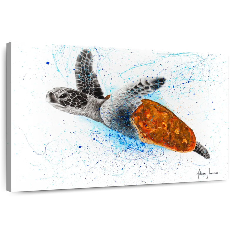 Opulente tortue de mer, H 34 po x l 51 po