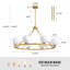Lustre en forme de boule de verre rayé beige doré 47,2 po à intensité variable (ampoule non incluse)-132485971-132485972