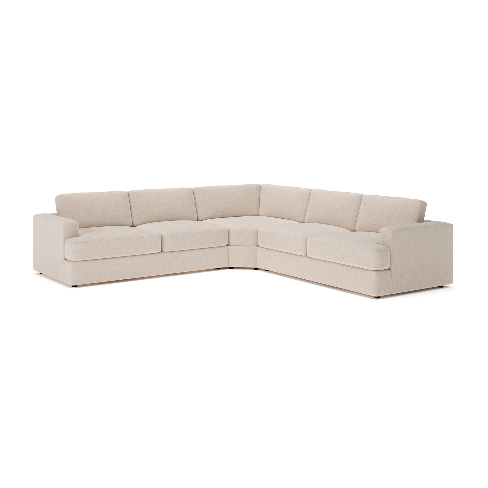 Cayden L-Sectional, Lena Sand Performance Linen Blend