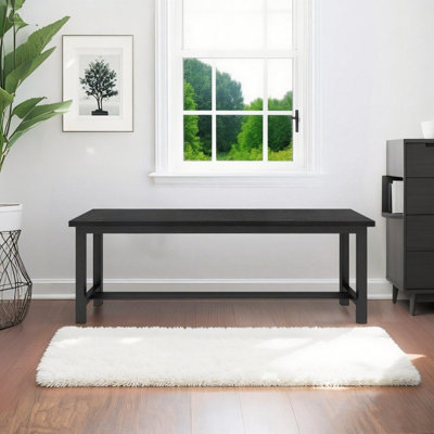 Mid-century Modern Dining Room Benches Set Of 2, Living Room Entryway Benches With Mdf Broad & Metal Frame, 39 Inch Kitchen Benches For Apartment, Din