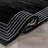 Scalloped Border Black/Cream Minimal Indoor Woven Area Rug-129437454