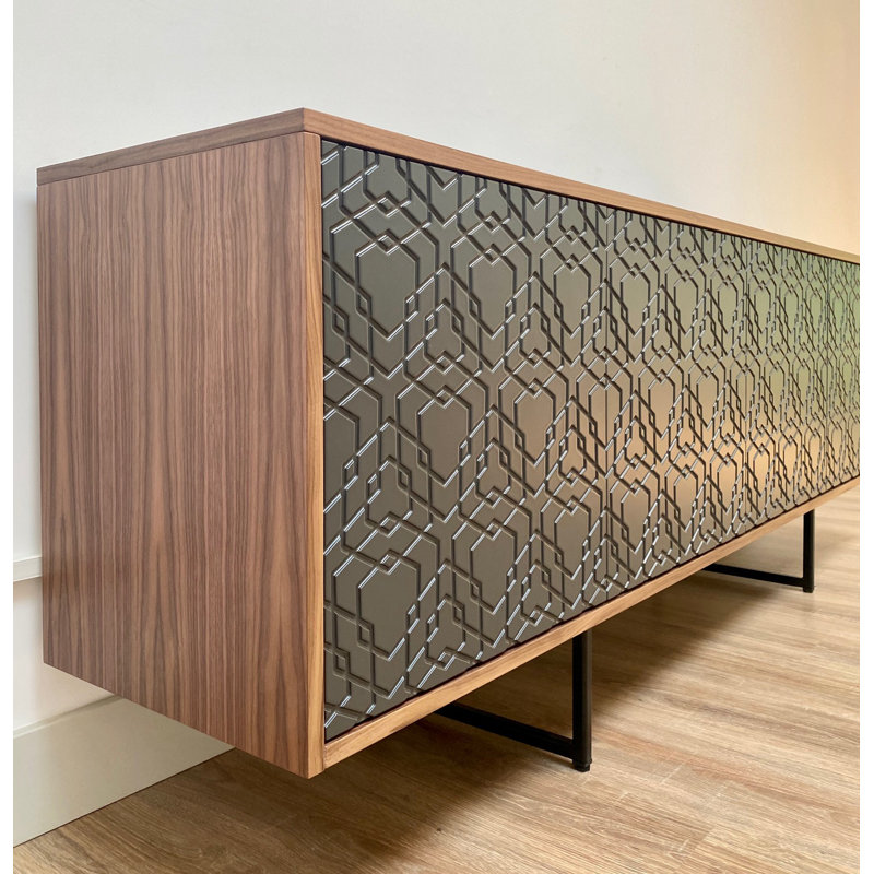 Largo 204cm Sideboard, Grey/Walnut