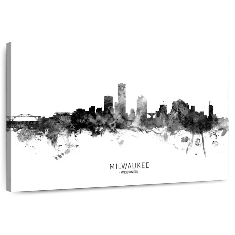 Nicci Milwaukee Wisconsin Skyline II, 8" H x 12" W