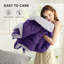 Insertion de couette matelassée à blocs de couleur très grand - mauve et mauve pâle, duvet synthétique, toutes saisons-122443356-126364010