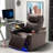 Power Motion Recliner With USB Charging Port And Hidden Arm Storage 2 Convenient Cup Holders Design And 360° Swivel Tray Table-1648886288